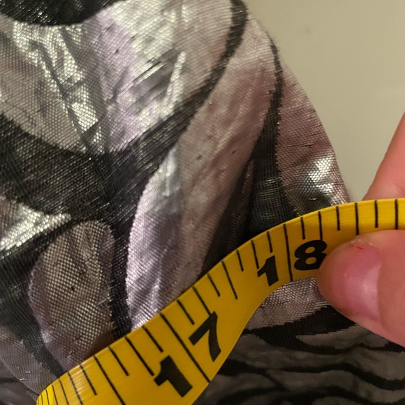 ❤️ Brian Dales Very Rare Steel Grey / Print Blazer Coat with Puff Sleeves - Picture 8 of 10